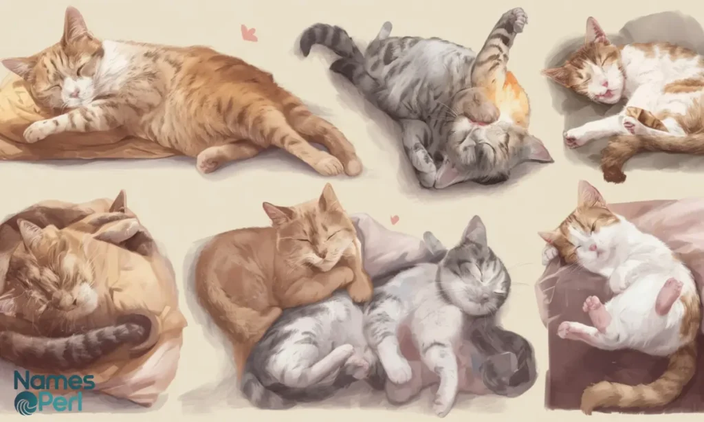 cat sleeping position names